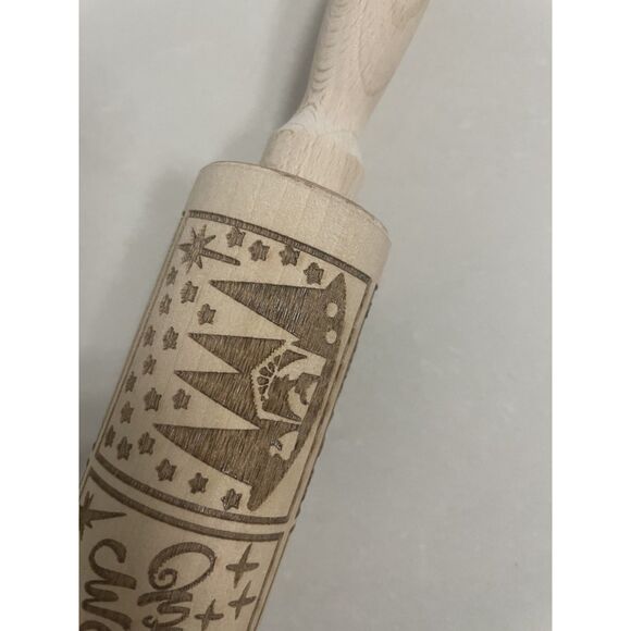 Jesus Christmas Rolling Pin Scroll Bake with Jesus Mold Bake Relief Cookies - Picture 3 of 4